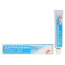 Dermabin ointment at a dermatosis, 15 g