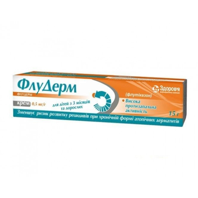 Fluderm cream of 0.5 mg/g, 15 g