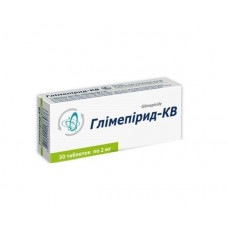 Glimepirid-KV tablets on 2 mg, 30 pieces.