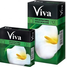 Condoms latex Viva classical, 12 pieces.