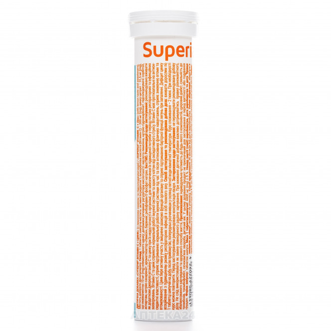 Superiya Vitamin C + tablet zinc sparkling, 20 pieces.