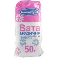 Вата Наша вата медицинская, нестерильная, зиг-заг, 50г