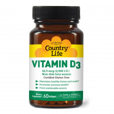 D3 vitamin of capsule 2500 ME, 60 pieces.