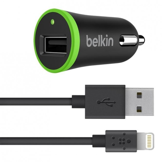 Memory of a car MS Belkin USB BoostUp Charger (LIGHTNING cable, USB 2.4Amp), Black