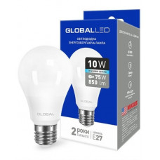 LED lamp of GLOBAL A60 10W bright light 220V E27 AL (1-GBL-164)