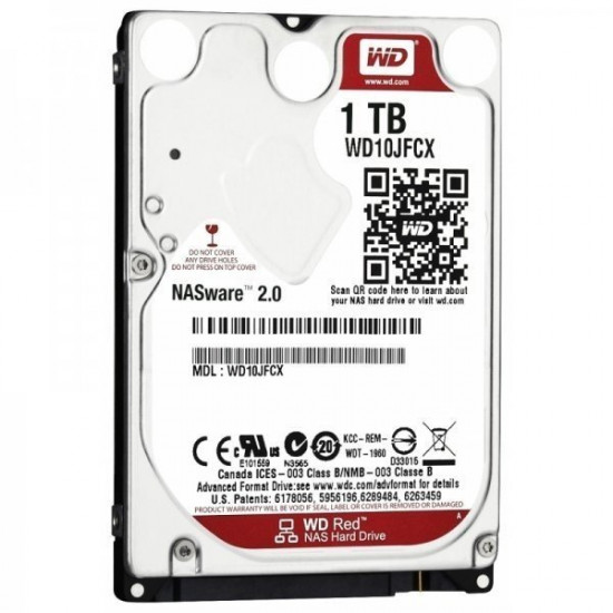 Жорсткий диск внутрішній WD 1TB 6GB/S 16MB 2.5 SATA III Red (WD10JFCX)