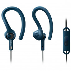 Наушники Philips ActionFit SHQ1405BL/00 mic Gray Blue