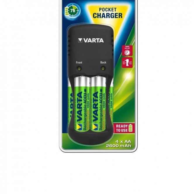 VARTA Pocket Charger charger + 4AA 2600 mAh NI-MH