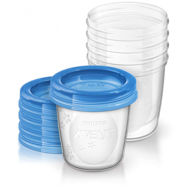 Containers for storage of AVENT (SCF619/05) breast milk