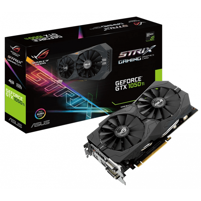 Видеокарта ASUS GeForce GTX 1050 TI 4GB DDR5 Gaming Strix (STRIX-GTX1050TI-4G-GAMIN)