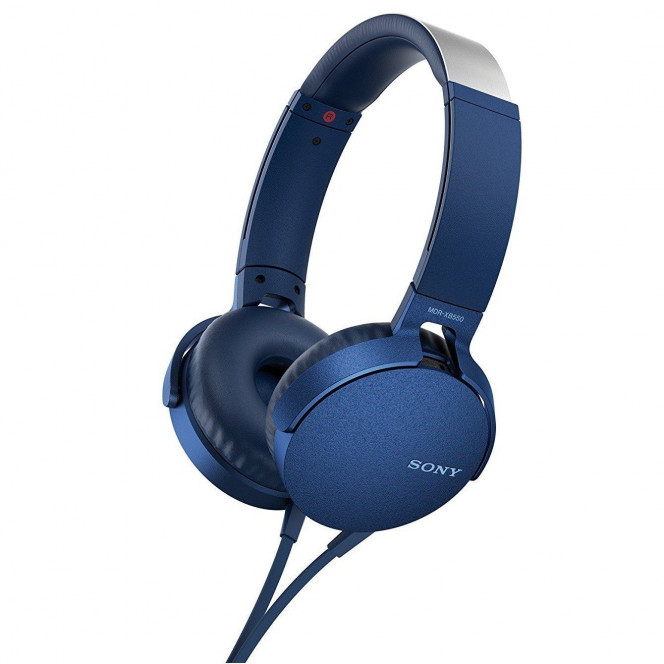 Sony MDR-XB550AP mic Blue earphones