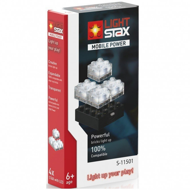 Конструктор Light Stax с LED подсветкой Mobile Power 4 эл. (LS-S11501)