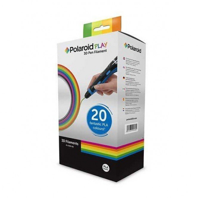 Набор нити для ручки 3D Polaroid 1.75мм PLA PLAY (20 цветов)