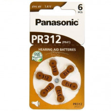 Батарейка Panasonic PR-312 BLI 6