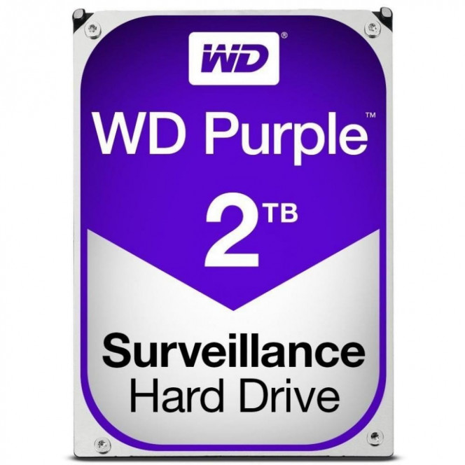 Жесткий диск внутренний WDC HDD SATA 2TB 6GB/S 64MB/PURPLE (WD20PURZ)