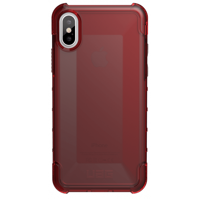 UAG cover for iPhone X Plyo Crimson Dark Red Transparent