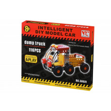 Designer metal Same Toy Inteligent DIY Model Car Dump truck of 116 elements (58031Ut)