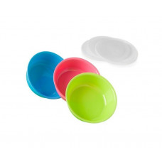 Set of childrens plateaus Nuvita of 6 m + 3 pieces. Pink and Lime (NV1468Pink)