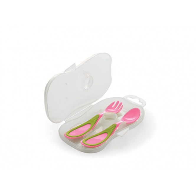 Set a fork and a spoon of Nuvita in a case Pink (NV1407Pink)