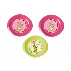 Set of plateaus Nuvita of 6 m + 3 pieces small Pink and Lime (NV1428Pink)