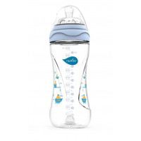 Small bottle for feeding of Nuvita Mimic of 330 ml. 4 m + Antikolikovaya, blue (NV6050Blue)