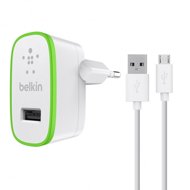 Network Belkin Home Charger USB + microUSB Cable White charger