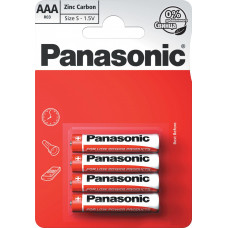 Panasonic Red Zinc AAA Zinc-Carbon battery of 4 pieces ((R03REL/4BP)