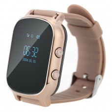 Childrens watch phones with the GPS GOGPS ME K20 tracker of gold (K20GD)