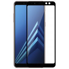 MakeFuture glass for Galaxy A8 2018 (A530) Black Full Cover Full Glue