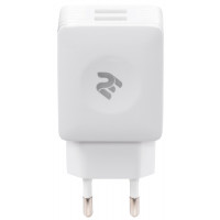 Network charger 2E USB Wall Charger 2xUSB 4.2A White