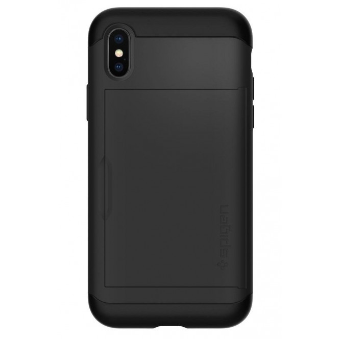 Чехол Spigen для iPhone X Slim Armor CS Black