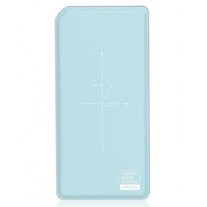 Portable Remax Proda Chicon Wireless accumulator of 10000 mAh Blue-White