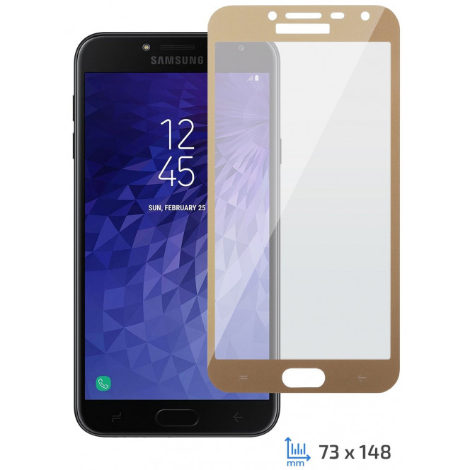 Стекло 2E для Galaxy J4 2018 (J400) 2.5D Gold Border