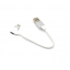 Кабель Remax 2in1 Lightning & Audio Adaptor Data/Charge 15 см white