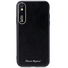 Remax cover for iPhone X Leather Aluminum black