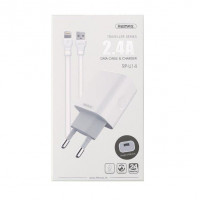 Remax Traveller series Lightning USB Data Cable RP-U14 white charger