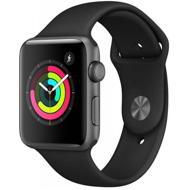 Space Grey Aluminium Case with Black Sport Band Apple Watch Series 3 GPS 42mm smartwatch (MTF32FS/A)