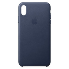 Чехол Apple Leather Case для iPhone XS Max Midnight Blue (MRWU2ZM/A)