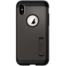 Cover of Spigen for iPhone X/Xs Slim Armor Gunmetal