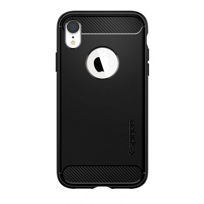 Cover of Spigen for iPhone XR Rugged Armor Matte Black