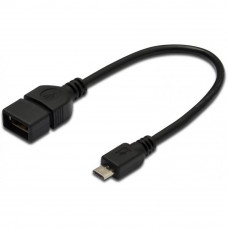 Assmann USB-A to microUSB 0.2m Black adapter