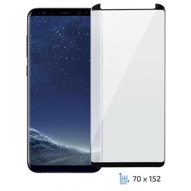 Glass 2E for Galaxy S8 + 3D black border FG