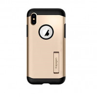 Cover of Spigen for iPhone XS Max Slim Armor Champagne Gold