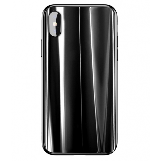 Cover of Baseus for iPhone X/Xs Glass Sparkling Black