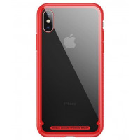 Cover of Baseus for iPhone X/Xs See-through glass protective Red