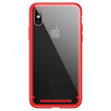 Чехол Baseus для iPhone X/Xs See-through glass protective Red