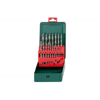 Set of metal drills Metabo HSS-G of 19 pieces.