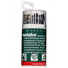 Set of drills Metabo of 18 pieces (stone, metal, tree of 3-10 mm)