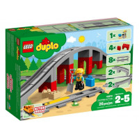 Designer LEGO DUPLO Zheleznodorozhny Bridge and rails (10872)