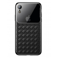 Cover of Baseus for iPhone XR Glass & Weaving Black